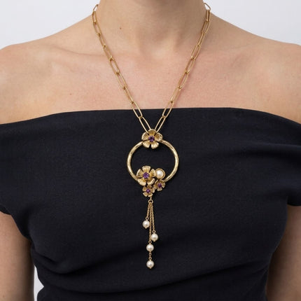 Pearl Bud Chanel Necklace Handmade | Kalliope Jewelry