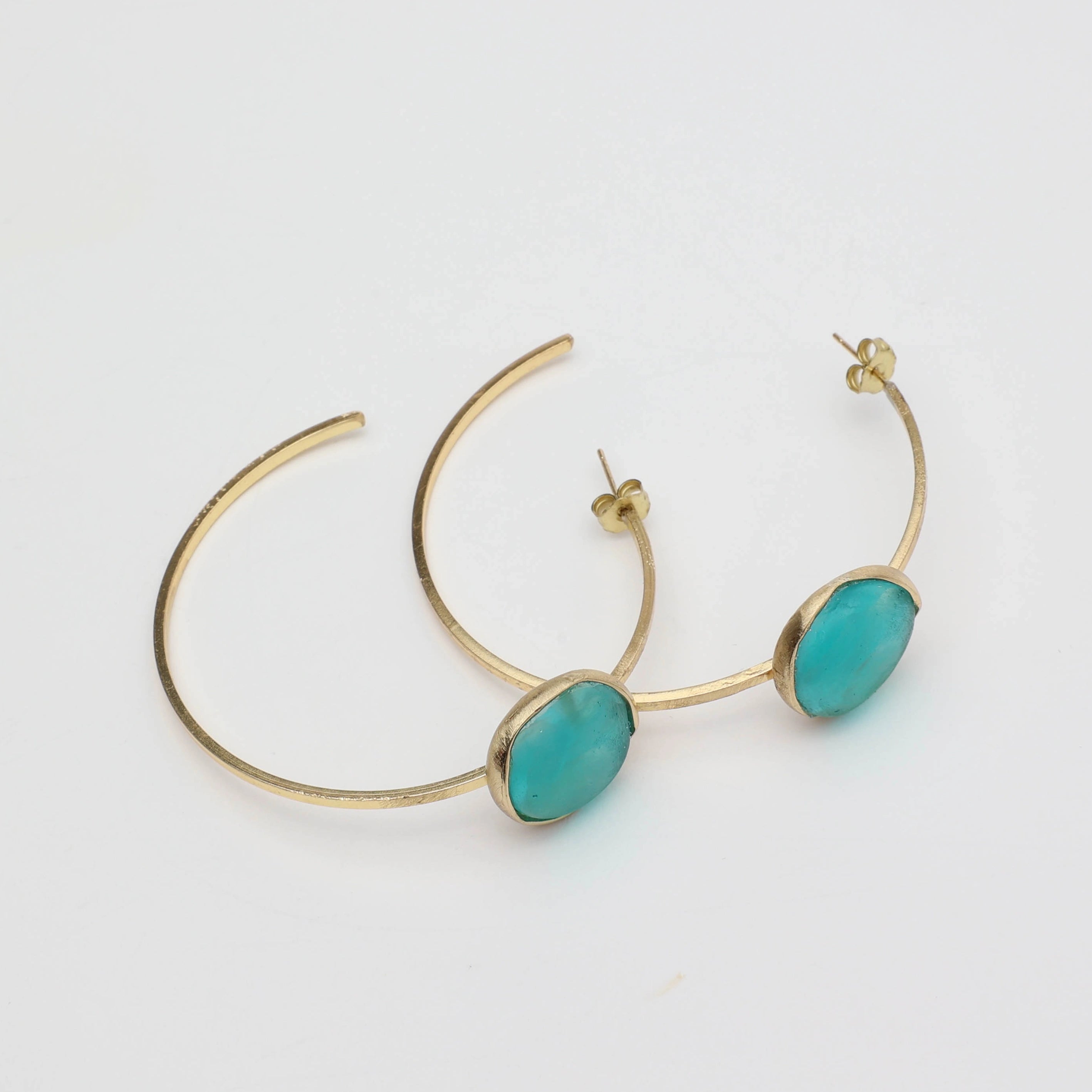 Stonekiss Hoop Earrings