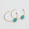 Stonekiss Hoop Earrings