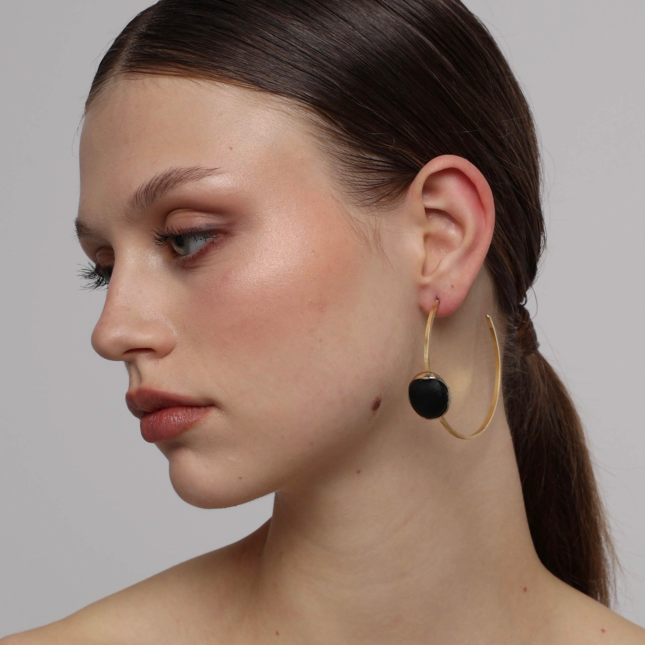 Stonekiss Hoop Earrings