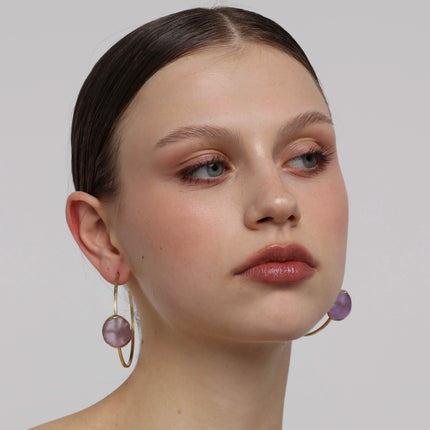 Stonekiss Hoop Earrings