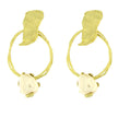 Circle Cream Earrings