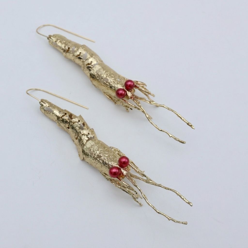 Shrimp Earrings Handmade | Kalliope Jewelry