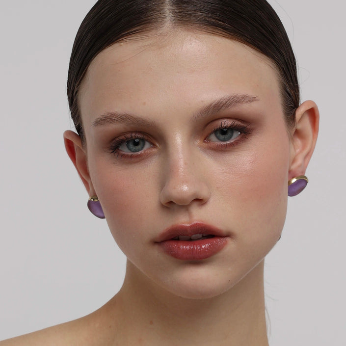 Stonekiss Button Earrings